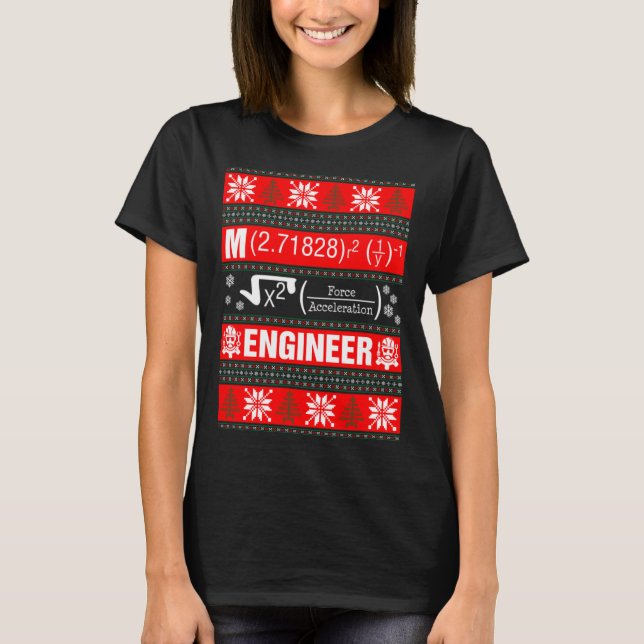 T-shirt Ingénieur laide bonjour de Noël (Devant)