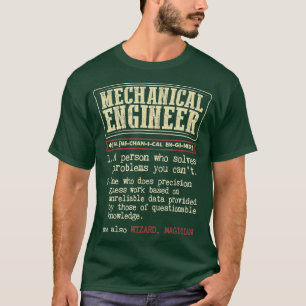 T-shirt Ingénieur mécanique Drôle Définition du dictionnai