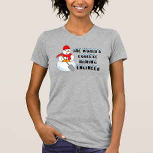 T-shirt Ingénieur minier le plus froid Snowman