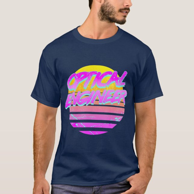 T-shirt Ingénieur optique rétro vintage (Devant)