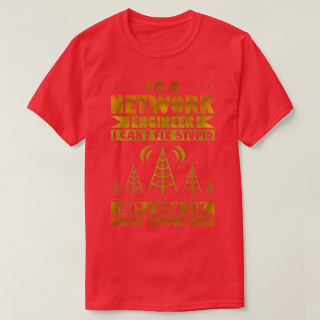 T-shirt Ingénieur réseau (Design devant)