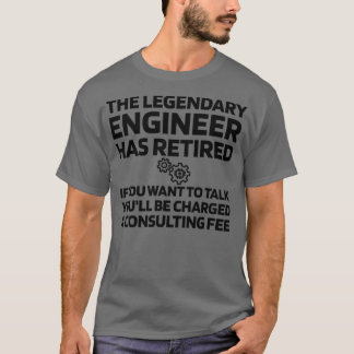 T-shirt Ingénieur retraité amusant Ingénieur-cadeau retrai