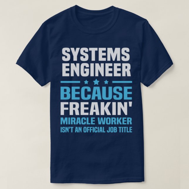 T-shirt Ingénieur système (Design devant)