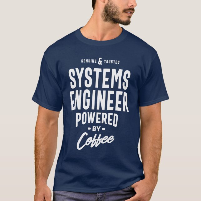 T-shirt Ingénieur système cadeau amusant titre de travail  (Devant)
