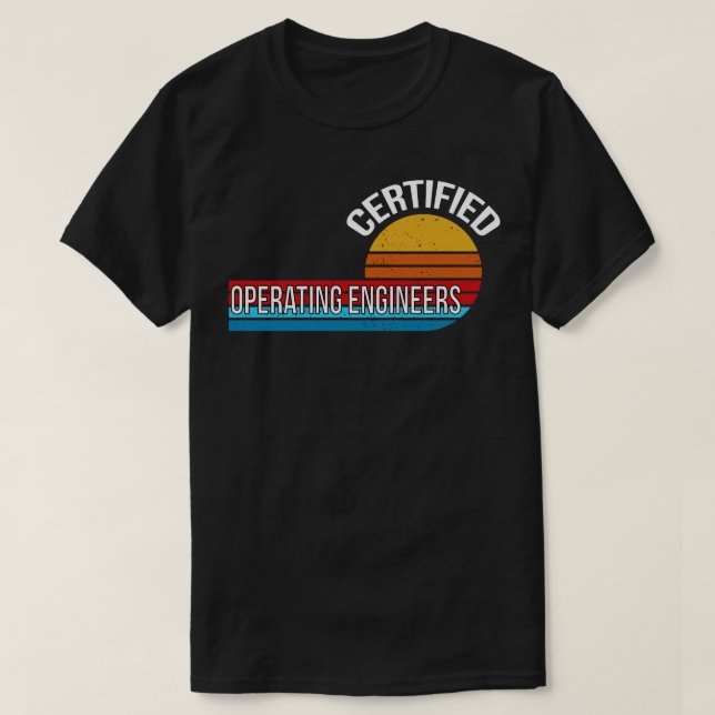 T-shirt Ingénieurs d'exploitation certifiés rétro travail  (Design devant)