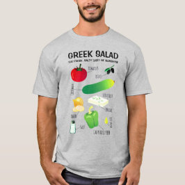 T-shirt Ingrédients de salade grecs - Un goût de soleil