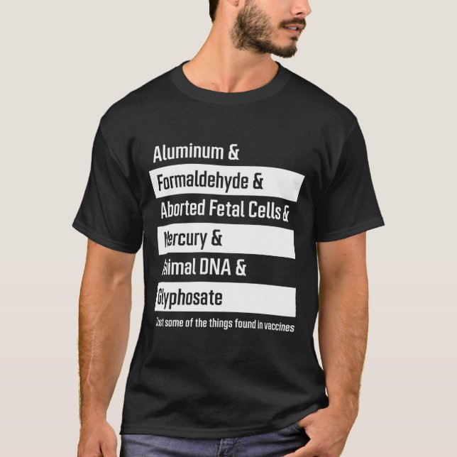 T-shirt Ingrédients vaccinaux - Cadeaux Pro Vaccination (Devant)
