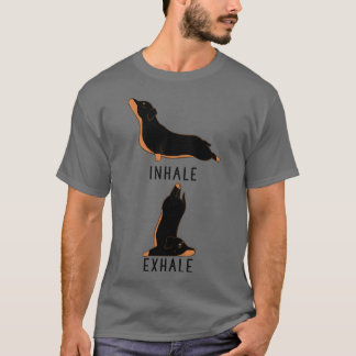 T-shirt Inhale Exhale Dachshund Yoga