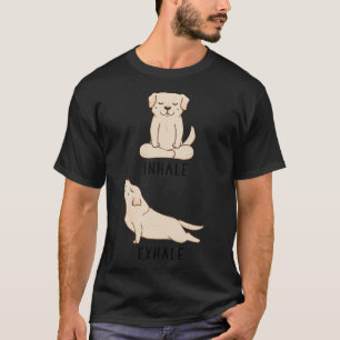T-shirt Inhale Exhale Yellow Labrador Retriever Yoga