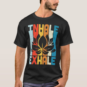 T-shirt Inhale Exhale Yoga Méditation Vintage Relaxation