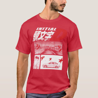T-shirt Initial D Manga 3 Panel Manga funny