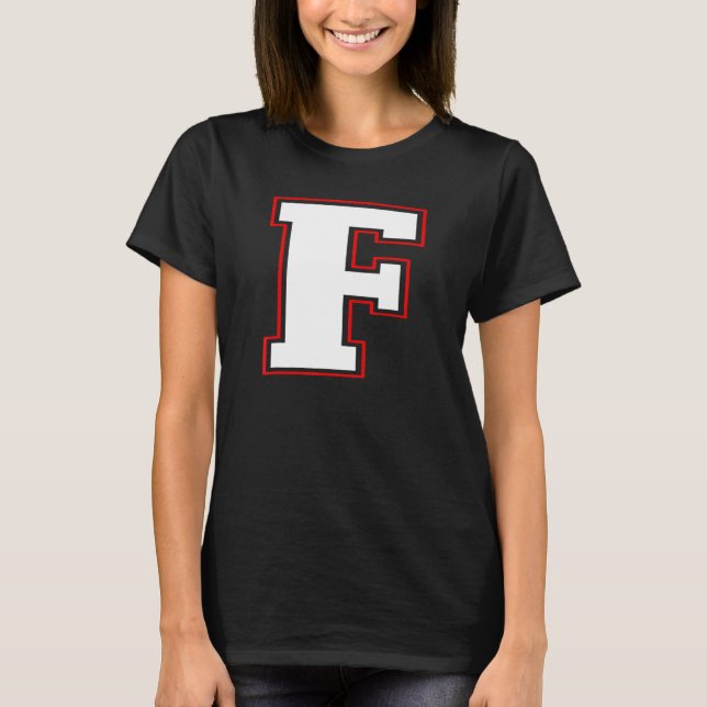 T-shirt Initial F Monogram F Letter F Capital Alphabet (Devant)
