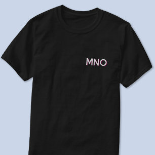 T-shirt Initiales Monogrammes modernes Pose Ombre