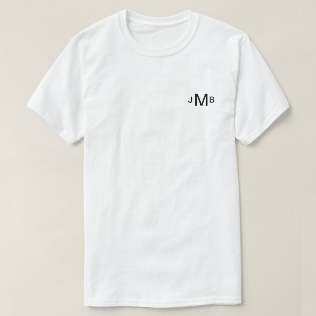 T-shirt Initiales personnalisées T Chemise pour hommes (Design devant)