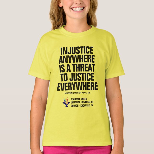 T-shirt Injustice / Justice Tellow (Devant)