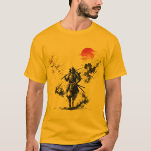 T-shirt Ink Wash Samurai Warrior