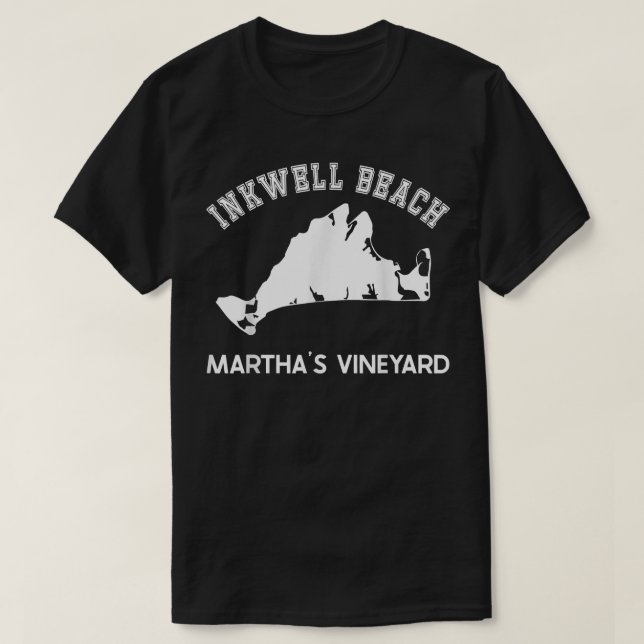 T-shirt Inkwell Beach, Oak Bluffs, Martha's Vineyard, MA V (Design devant)