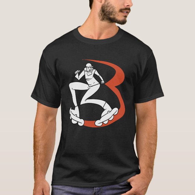 T-shirt Inline Skating Skater Rollerblading (Devant)