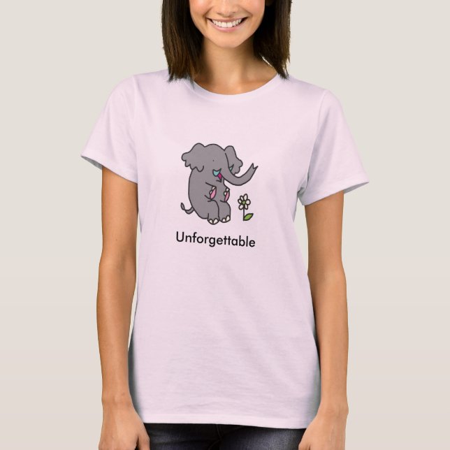 T-shirt inoubliable d'éléphant (Devant)