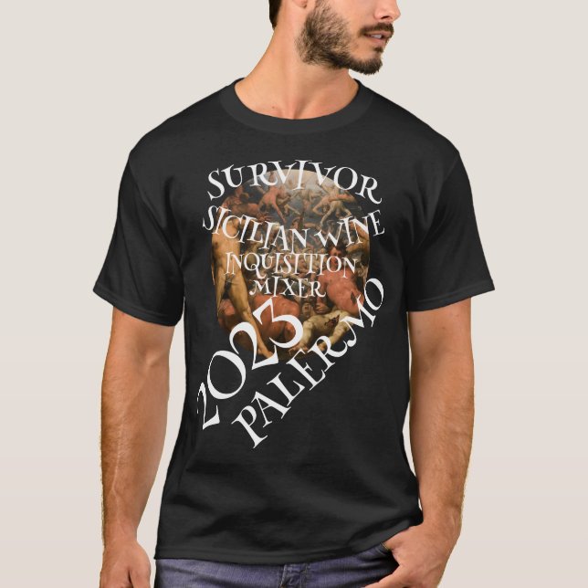 T-shirt Inquisition espagnole Sicile Italie Mixeur de vin (Devant)