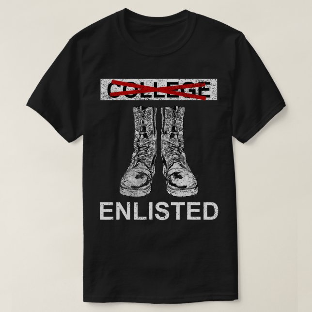 T-shirt Inscription militaire au Collège (Design devant)