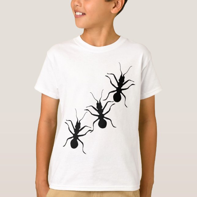 T-shirt Insectes de fourmi noire déplaisante (Devant)