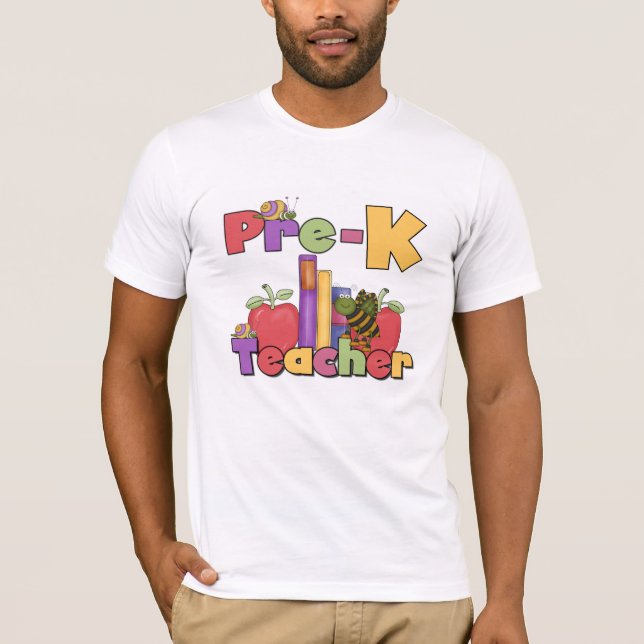 T-shirt Insectes et professeur de Pre-K de pommes (Devant)