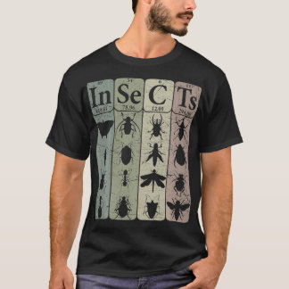 T-shirt Insectes Tableau périodique Éléments Entomologiste