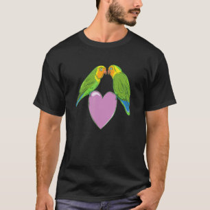 T-shirt Inséparables perchés sur un coeur