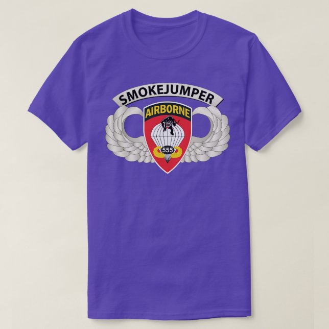 T-shirt Insigne 555e infanterie parachute Bn SSI w SmokeJu (Design devant)