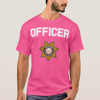 T-shirt Insigne d'application des agents de sécurité Polic