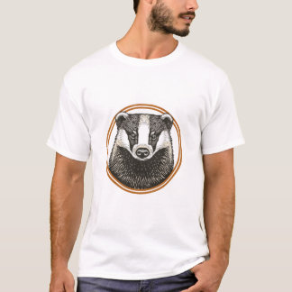T-shirt Insigne de Blaireau Vintage