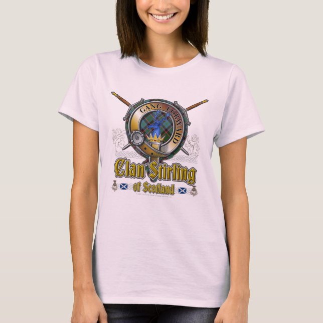 T-shirt Insigne de clan Stirling (Devant)