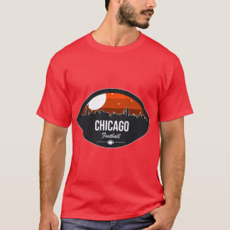 T-shirt Insigne de football de Chicago Skyline