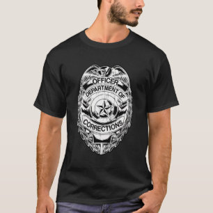T-shirt Insigne de l'agent de correction Longue Manche