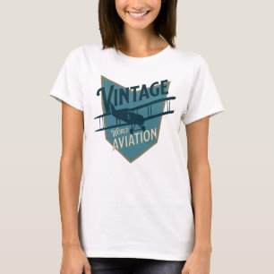T-shirt insigne de l'aviation mondiale vintage