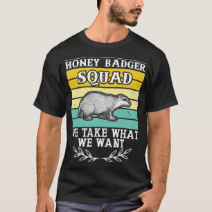 T-shirt Insigne de miel fanatique rétro Badger Squad Ratel