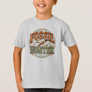 T-shirt Insigne de Paléontologie de Chasseur de Fossiles V