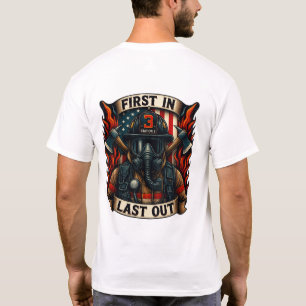 T-shirt Insigne de pompier/pompiers personnalisé