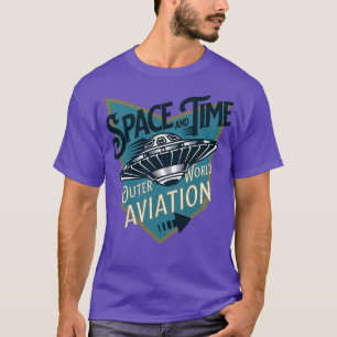 T-shirt Insigne de trou de la soucoupe volante espace et t