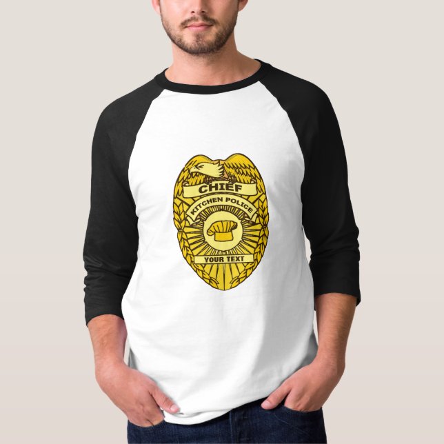 T-shirt Insigne du chef de la police de cuisine (Devant)