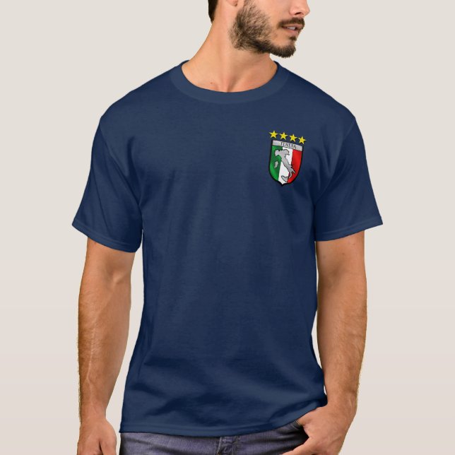 T-shirt Insigne italien d'emblème de drapeau (Devant)