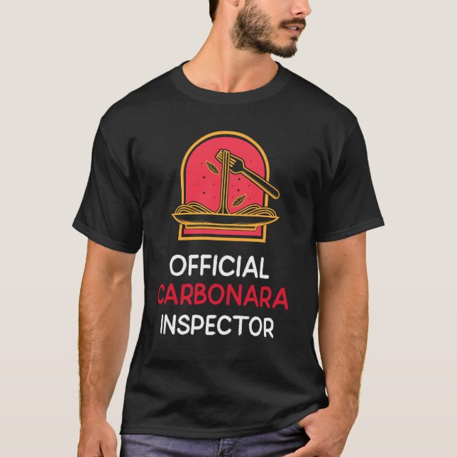 T-shirt Inspecteur officiel du Carbonara (Devant)