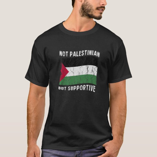 T-shirt Inspi National Flag, Pas Palestinien, Mais Support (Devant)
