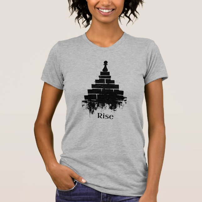 T-Shirt Inspirant Rise Chess Pawn (Devant)