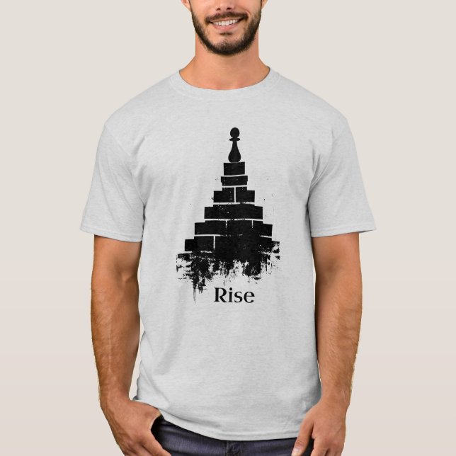 T-Shirt Inspirant Rise Chess Pawn (Devant)