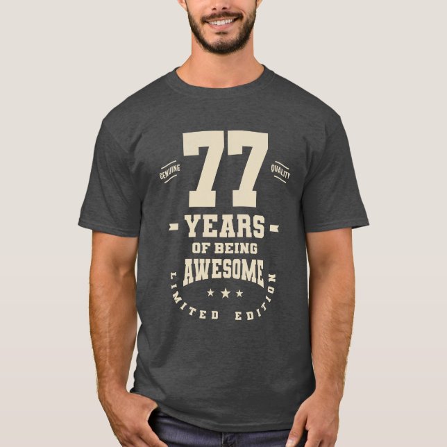 T-shirt Inspiration 77 ans - 77e anniversaire (Devant)