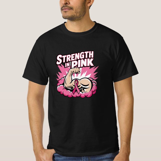 T-shirt Inspiration et coeur du cancer du sein Artwork (Devant)