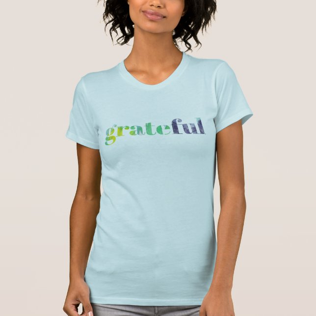 T-shirt Inspiration gracieuse Encourager les lettres d'aqu (Devant)