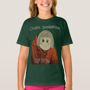 T-shirt Inspiration Visage Simple Avec Possibilités